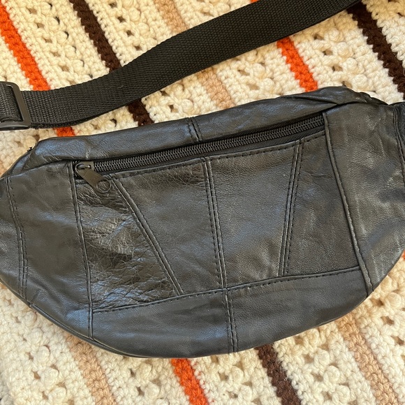 Leather Patchwork Fanny Pack - Picture 2 of 4